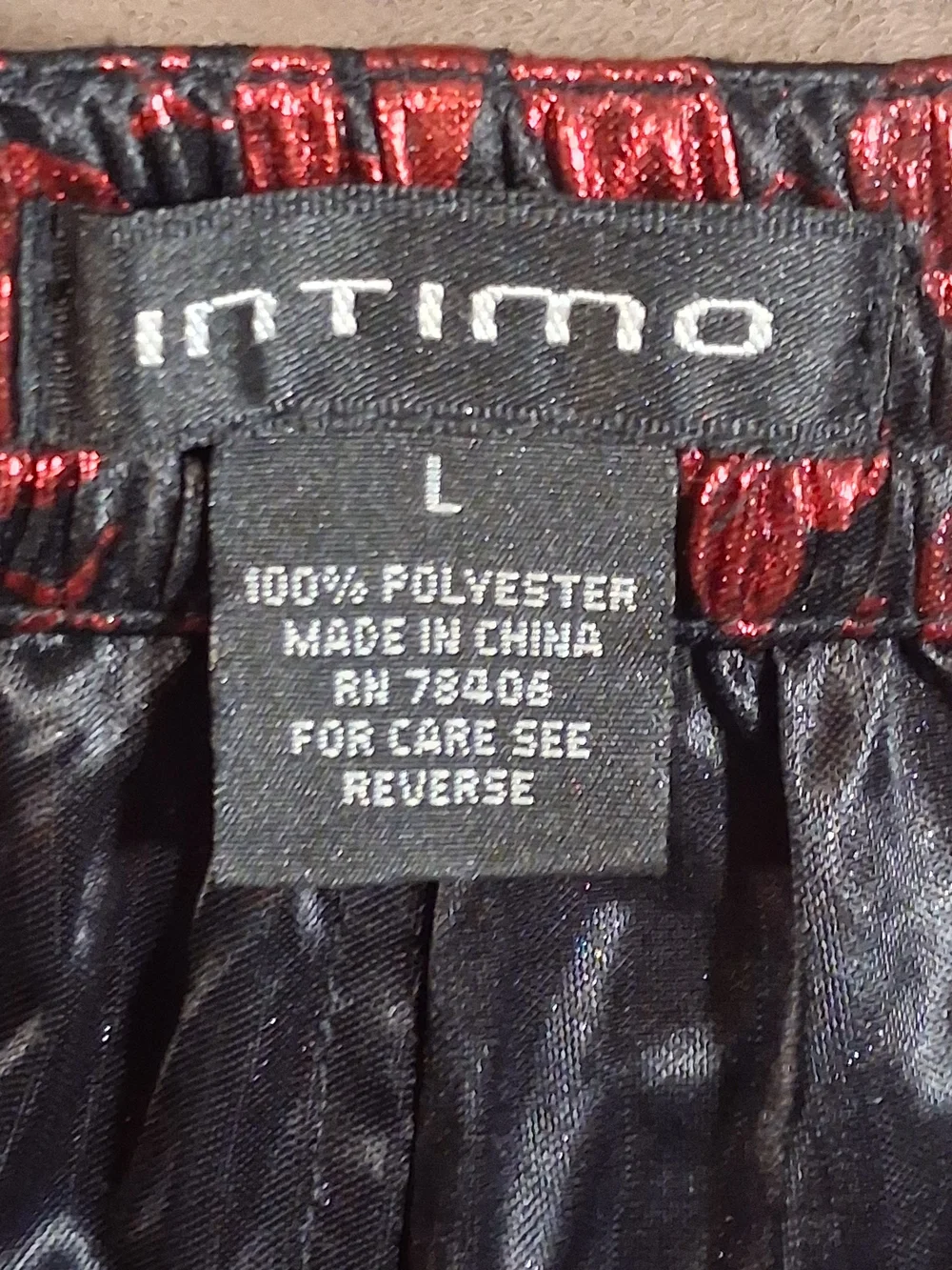 Intimo Tear-A-Way Valintine Black and Red Metallic Boxer Shorts!